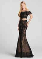 Ellie Wilde - Ew118156 Two Piece Lace Trumpet Dress