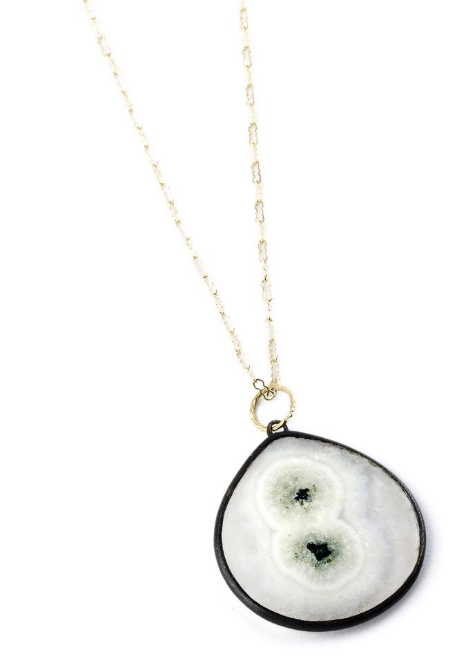 Nina Nguyen Jewelry - Long Solar Quartz Gold Pendant