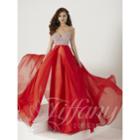 Tiffany Designs - Sparkling Sweetheart Chiffon A-line Dress 16194