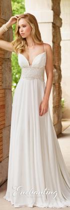 Enchanting By Mon Cheri - 118146 Ruched Beaded A-line Wedding Dress