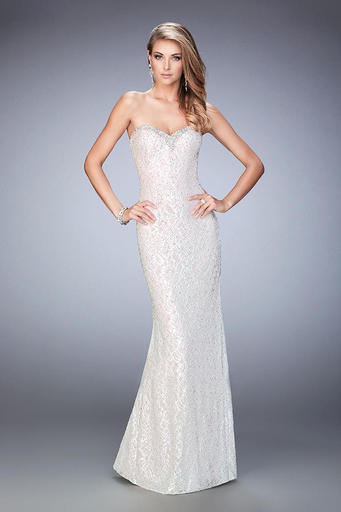 La Femme - 22392 Strapless Sweetheart Sheath Dress