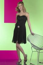 Tiffany Homecoming - 2709 Strapless Skirt Overlaid Sheath Dress