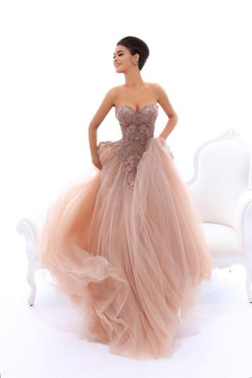 Tarik Ediz - 93409 Beaded Sweetheart Tulle Ballgown