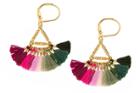 Montce Swim - Shashi X Lilu Tassel Earrings (pink/olive)