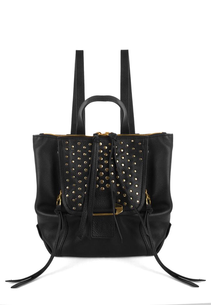 Kooba - Bobbi Mini Backpack In Black W/ Gold Studs