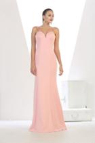 May Queen - Mq-1407 Sleeveless V-neck Sheath Dress