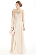 Aspeed - L1834 Jeweled Illusion Halter A-line Evening Dress
