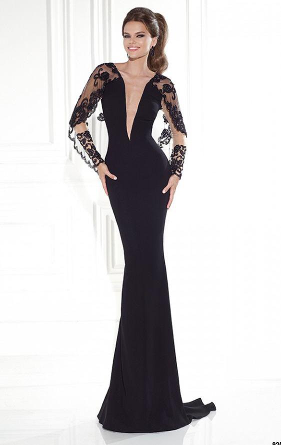Tarik Ediz - Sheer Cape Gown 92523