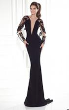 Tarik Ediz - Sheer Cape Gown 92523