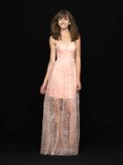 Madison James - 18-623 Strapless Sheer Sequined Overskirt Dress