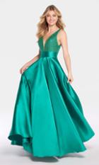 Alyce Paris - 60224 Beaded Plunging V-neck Mikado A-line Gown