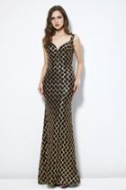Angela And Alison - 81107 Sequined Sweetheart Sheath Dress