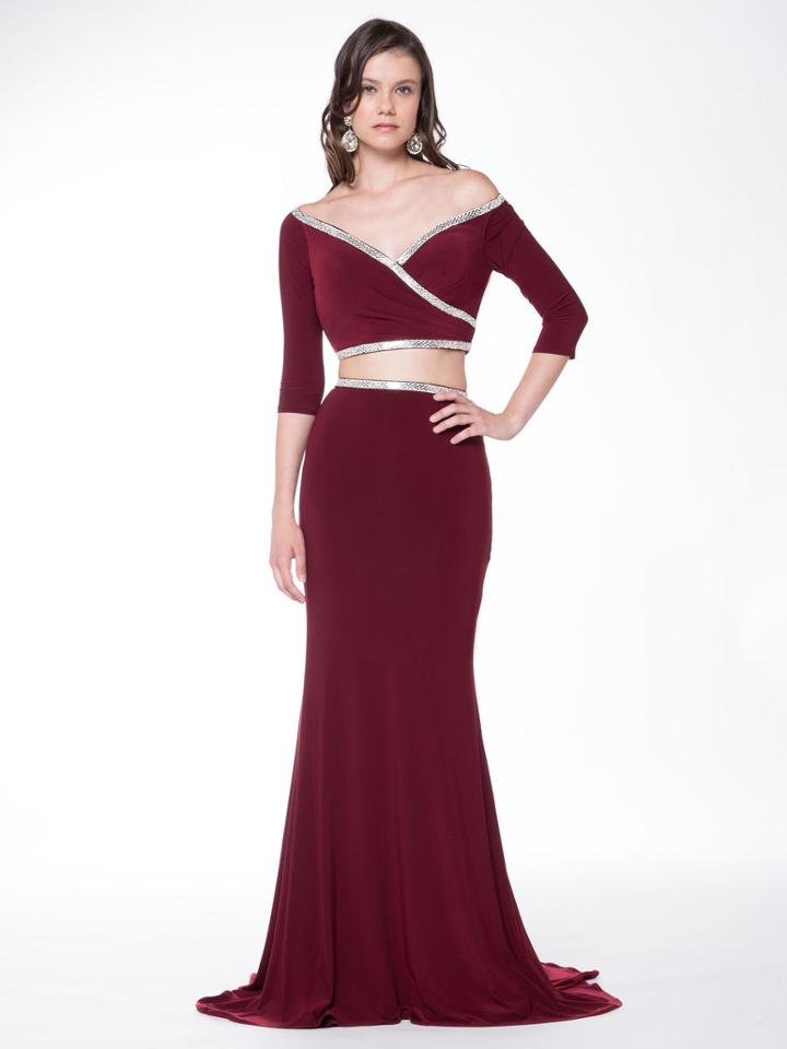 Colors Dress - 1728 Two-piece V-neck Trumpet Dress