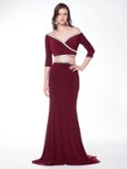 Colors Dress - 1728 Two-piece V-neck Trumpet Dress