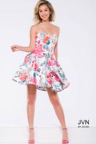 Jovani - Charming Multi-color Print Short Dress Jvn45669