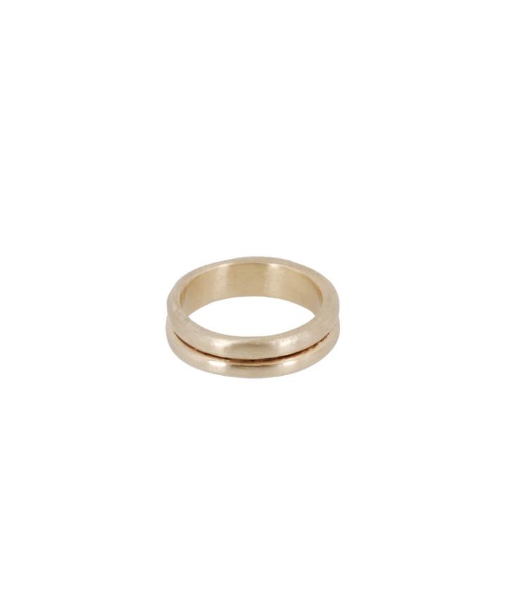 Lori Kaplan Jewelry - 10k Gold Double Band Stacking Ring