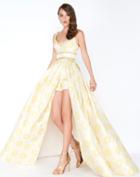Mac Duggal - 62950m Floral V-neck A-line Dress