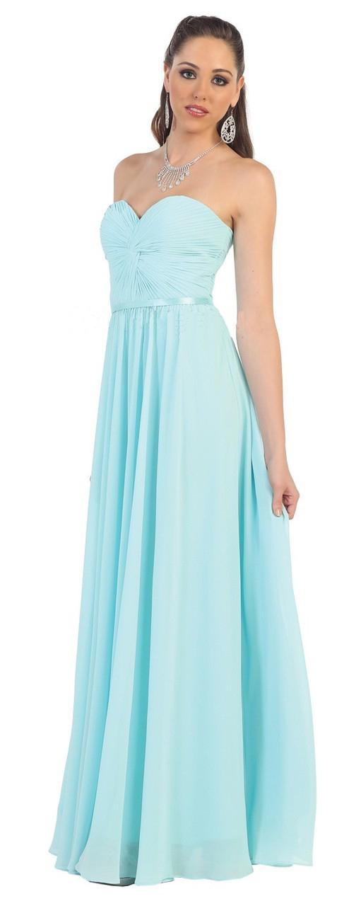 May Queen - Adorable Ruched Sweetheart Chiffon A-line Dress Mq1145b