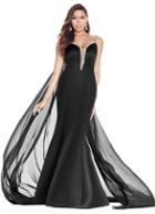 Ashley Lauren - 1279 Mermaid Evening Dress With Cape
