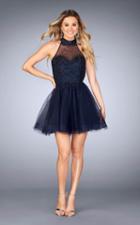 La Femme - 25293 Illusion Halter Tulle A-line Dress