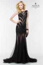 Alyce Paris - 6619 Prom Dress In Black Solid