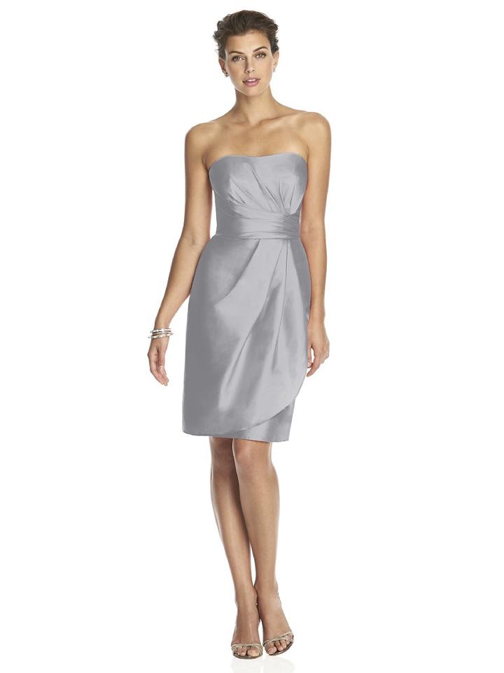 Alfred Sung - D602 Bridesmaid Dress In French Gray