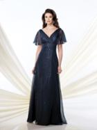 Montage By Mon Cheri - 214951 Long Dress In Navy