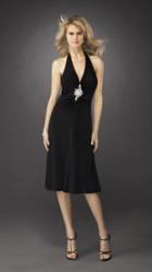 La Femme - Ruched Halter Neck Short A-line Dress 12839