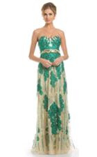 Lara Dresses - 32553 In Nude/green