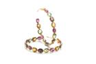 Tresor Collection - Multicolor Tourmaline Hoop Earrings In 18k Yellow Gold