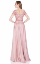 Terani Couture - Scalloped V-neck A Line Gown 1621m1716