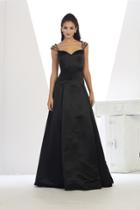 May Queen - Long A-line Dress With Sequined Straps And Sheer Back Rq7455