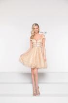 Colors Dress - 1975 Embellished Deep V-neck A-line Cocktail Dress
