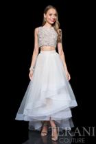 Terani Evening - Sparkling Crystal Embellished Bateau Neck Two Piece High-low A-line Gown 1611p1364a