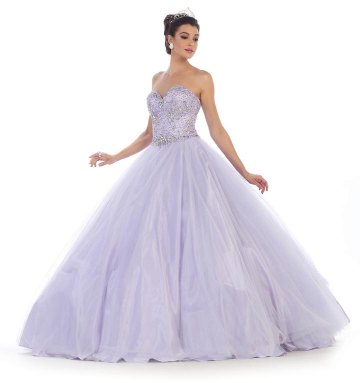 May Queen - Lk86 Strapless Sweetheart Ballgown