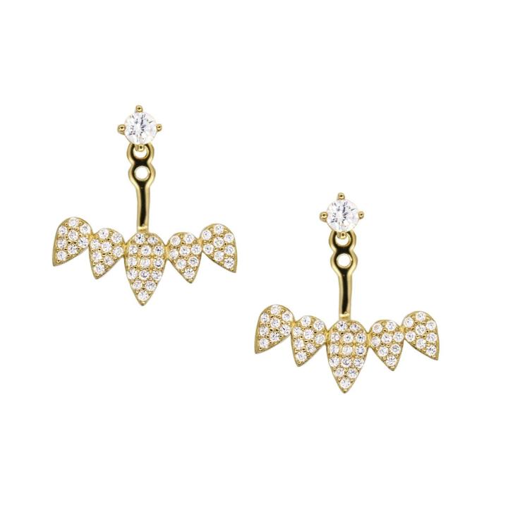 Rachael Ryen - Petal Ear Jackets In Gold