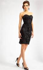 Janique - Spaghetti Strap Sweetheart Soutache Mini Dress 2816006