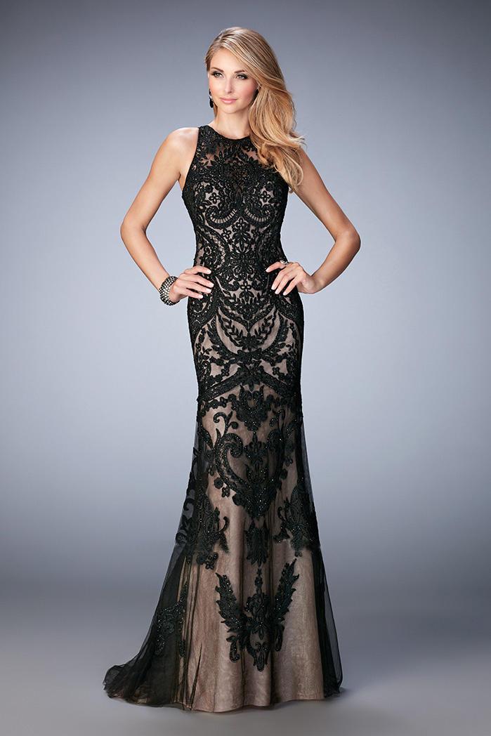 Gigi - 22837 Sleeveless Embroidered Mermaid Gown