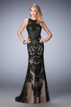 Gigi - 22837 Sleeveless Embroidered Mermaid Gown