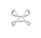 Rachael Ryen - Open Cross Pave Ring In Silver