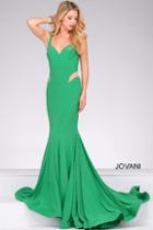 Jovani - Chic Sweetheart Curved Cutout Trumpet Gown 49252