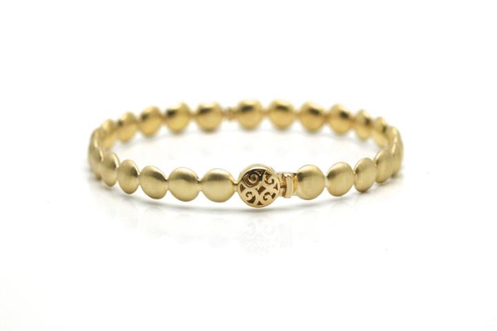 Tresor Collection - Lente Bangle In 18k Yellow Gold With Satin Finish
