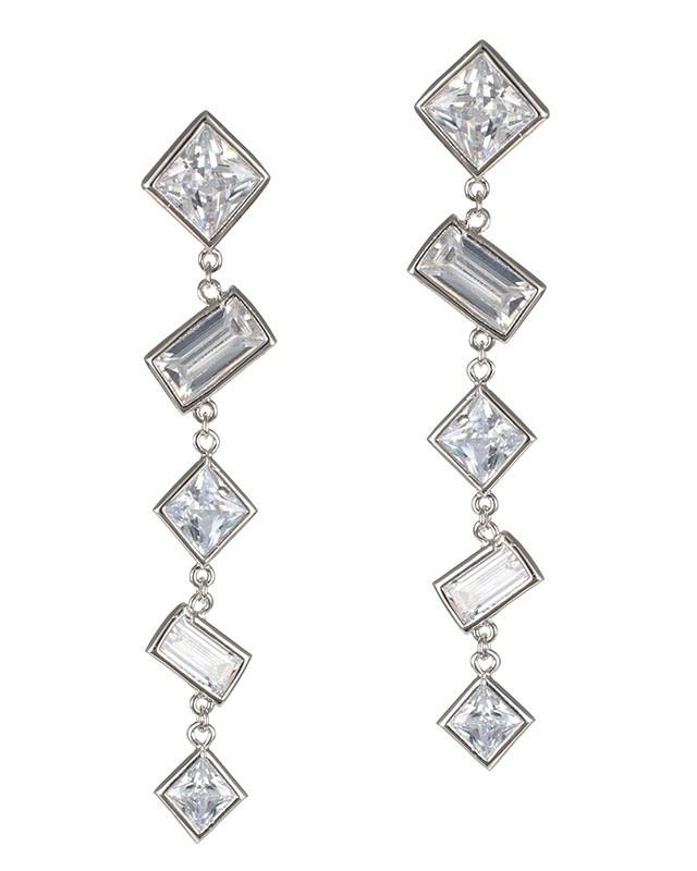 Cz By Kenneth Jay Lane - Multi Shape Drop Earrings
