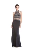 Aspeed - L1595 Two Piece Beaded High Halter Evening Gown