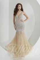 Tiffany Designs - Classy Sleeveless Gown With Foamy Flounce 46067