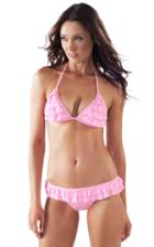 Voda Swim - Cotton Candy Envy Push Up Ruffle String Top