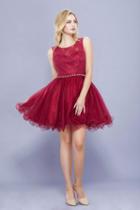Nox Anabel - 6323 Sleeveless Ruffled Lace Hemmed Dress