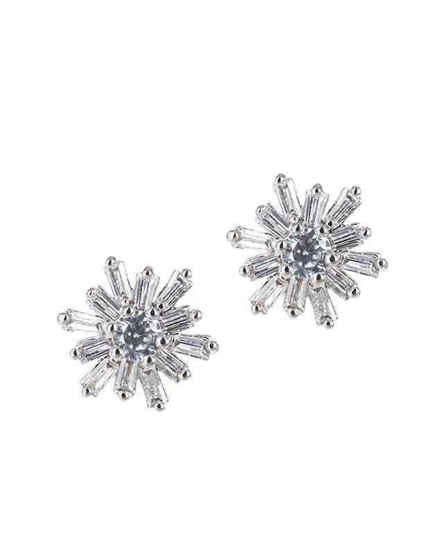 Cz By Kenneth Jay Lane - Baguette Starburst Studs