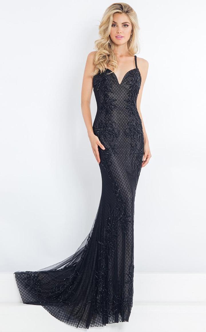 Rachel Allan Prima Donna - 5975 Sheer Beaded Layers Evening Gown