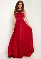 Studio 17 - 12693 Beaded Halter Satin A-line Dress